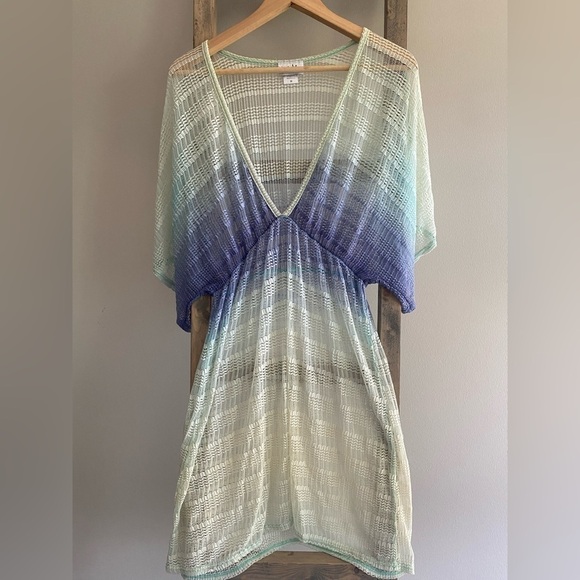 Jordan Taylor aqua marine swimsuit coverup - Picture 3 of 8